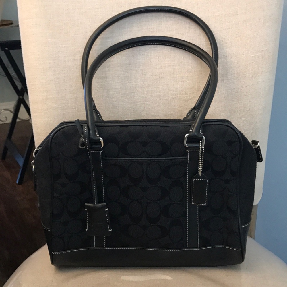 Black Monogram Coach Shoulder Bag